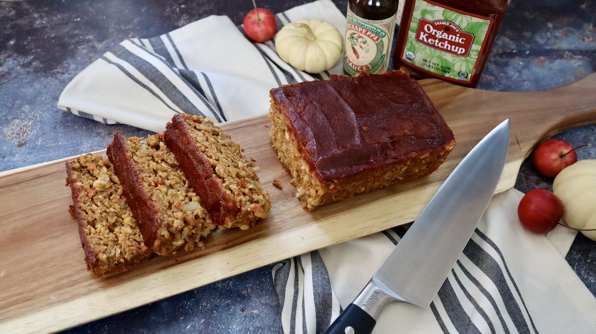  Spiced Chickpea Meatloaf with Butter sauce Gravy soy-free, gluten-free