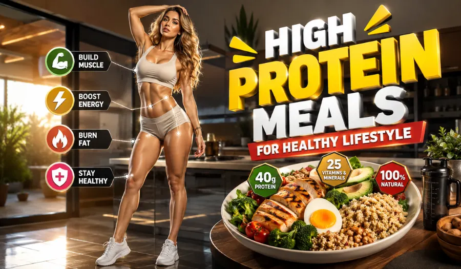 Delicious High Protein Meals For Healthy Lifestyle: Easy Recipes